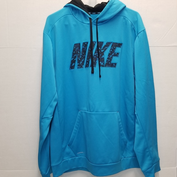 Nike Other - Nike Therma -Fit 2XL Blue Pullover Hoodie Fleece Sweatshirt